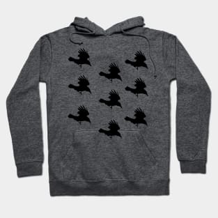 crow Silhouette inflight design art Hoodie